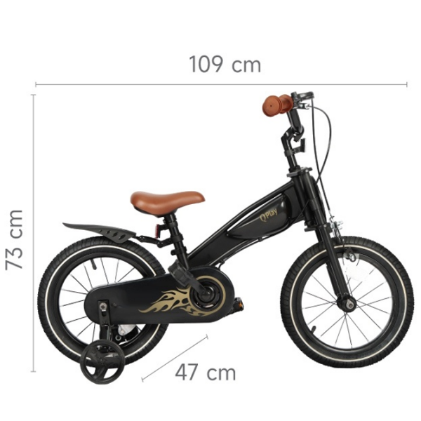 Bicicletă Qplay Motor 3in1 16 14" Black Gold Metal / Pentru copii photo 6