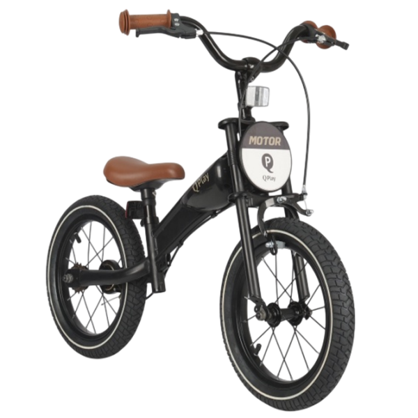Bicicletă Qplay Motor 3in1 14 14" Black Gold Metal / Pentru copii photo 2
