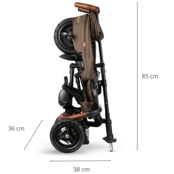 Triciclu Qplay Rito Deluxe Brown  Plastic / Pentru copii photo 6