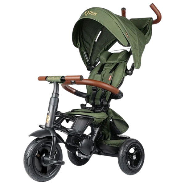 Triciclu Qplay Rito Deluxe Olive Green  Plastic / Pentru copii photo 1