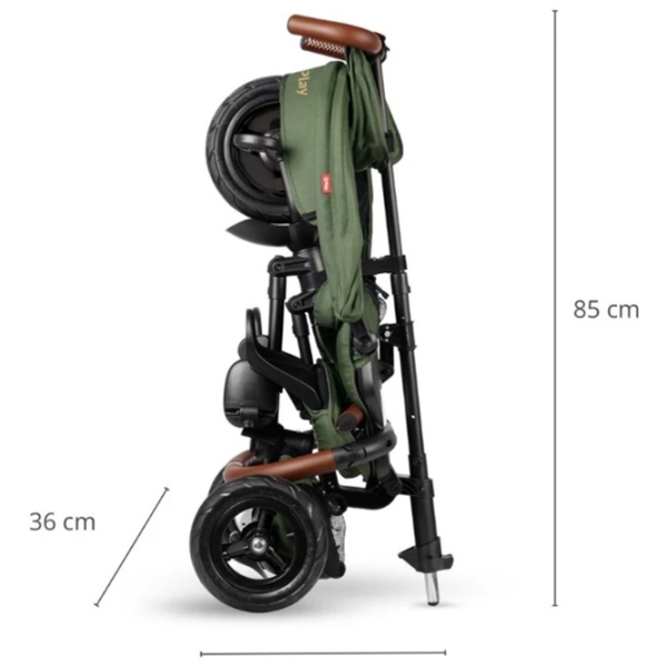 Triciclu Qplay Rito Deluxe Olive Green  Plastic / Pentru copii photo 7