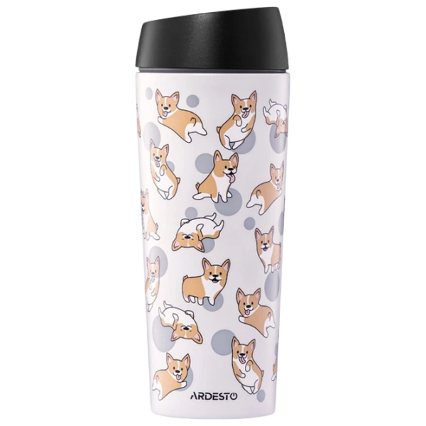 Cană termo Ardesto Coffee Time Corgi White 450 ml photo 1