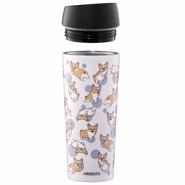Cană termo Ardesto Coffee Time Corgi White 450 ml photo 2