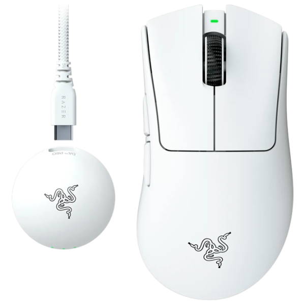 Mouse Razer DeathAdder V4 Pro Ultra-Lightweight White Fără fir / 45000 dpi photo 2