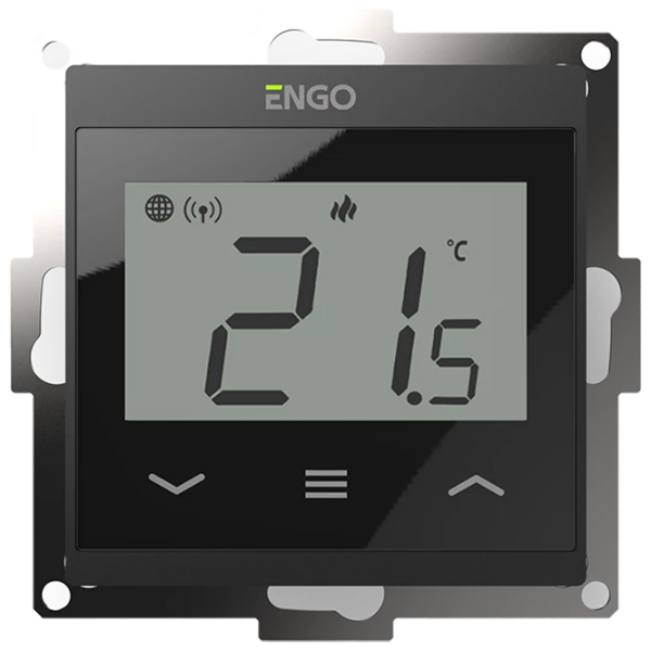 Termostat ENGO E55-B Black Pentru pardosea / Baterie photo 2