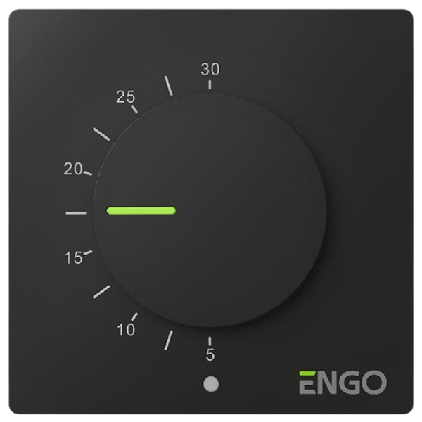 Termostat ENGO ESIMPLE-230B Black Pentru pardosea / Rețea photo 1