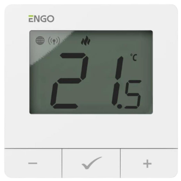 Termostat ENGO E25-BATW White Pentru pardosea / Baterie photo 1