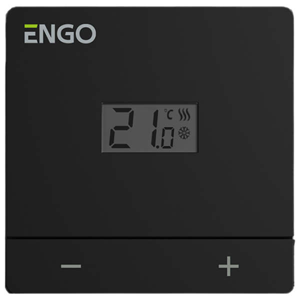 Termostat ENGO EASY-230B Black Pentru cazane / Cablu photo 1