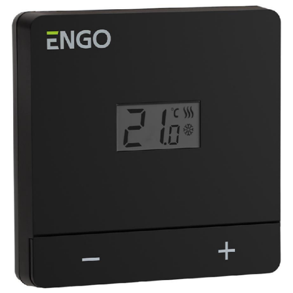 Termostat ENGO EASY-BATB Black Pentru cazane / Cablu photo 2
