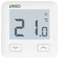 Termostat ENGO E10-W White Pentru sisteme de încălzire / Baterie
