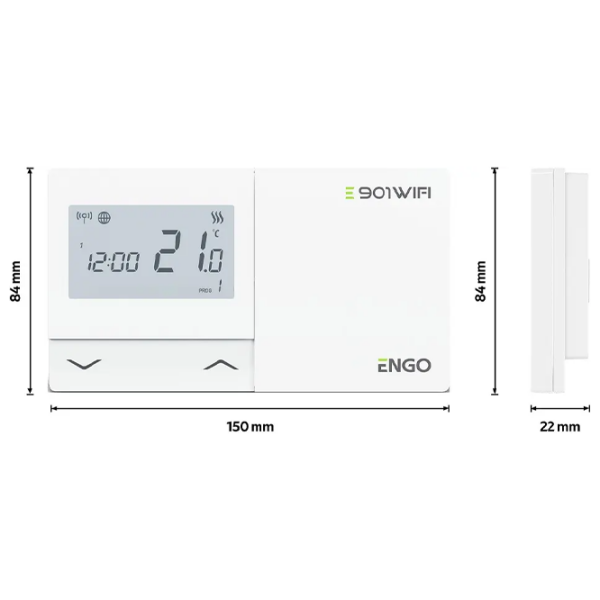 Termostat ENGO E901RF White Pentru cazane / Baterie photo 4