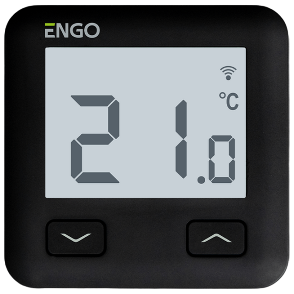 Termostat ENGO E10-B Black Pentru pardosea / Baterie photo 1