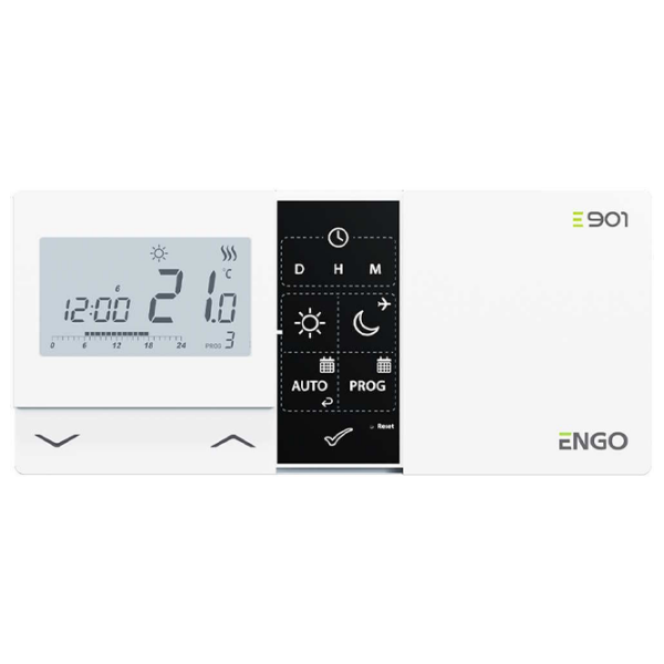 Termostat ENGO E901 White Pentru cazane / Baterie photo 3