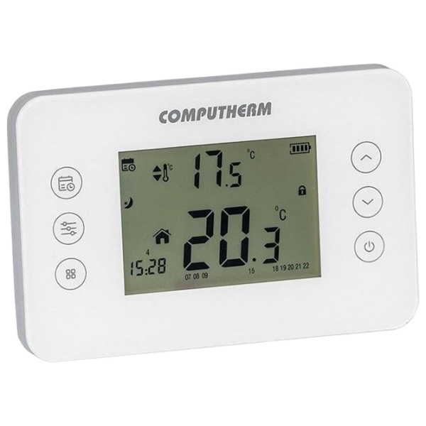 Termostat Computherm T70 RF White Pentru cazane / Baterie photo 1