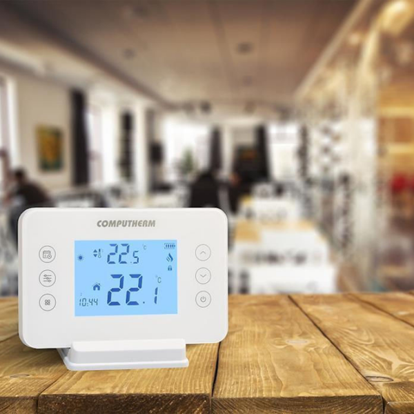 Termostat Computherm T70 RF White Pentru cazane / Baterie photo 3