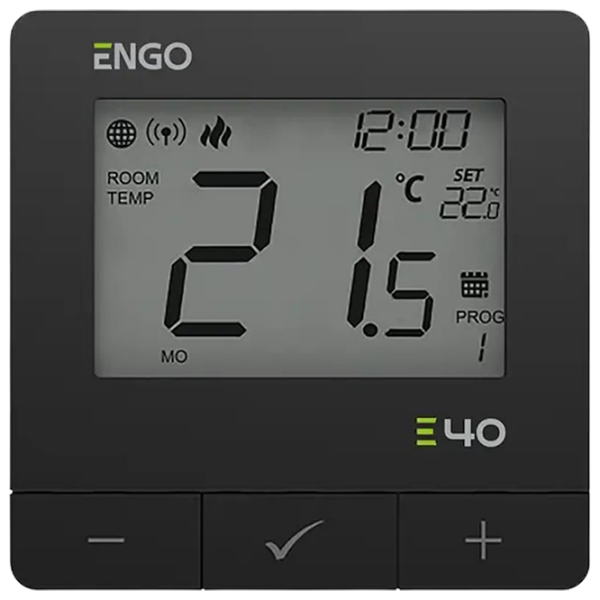 Termostat ENGO E40-230B Black Pentru radiator / Rețea photo 1
