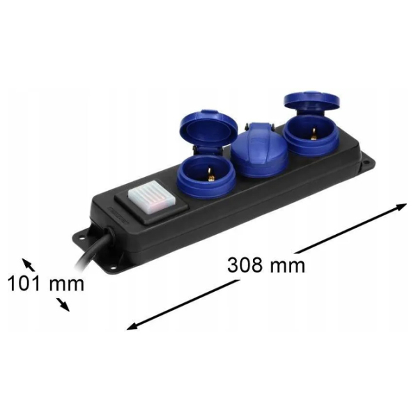 Prelungitor ORNO ORAE13296GS5M 5 m Black  photo 3