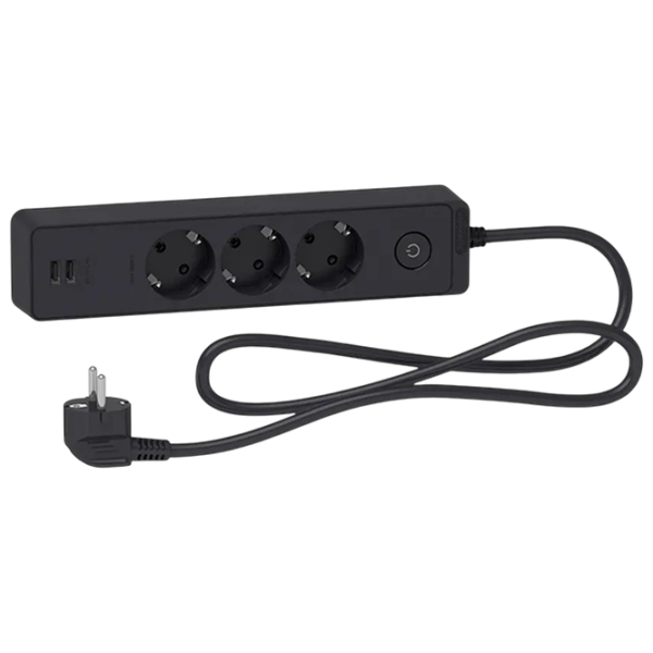 Prelungitor Schneider ST943U1B 1.5 m Anthracite  photo 1