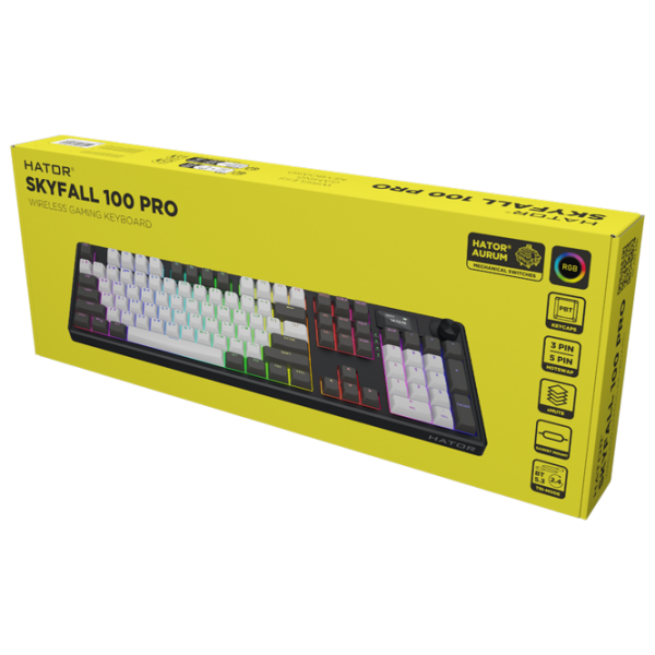 Tastatură Hator Skyfall 100 PRO Black Gaming, Fără fir photo 6