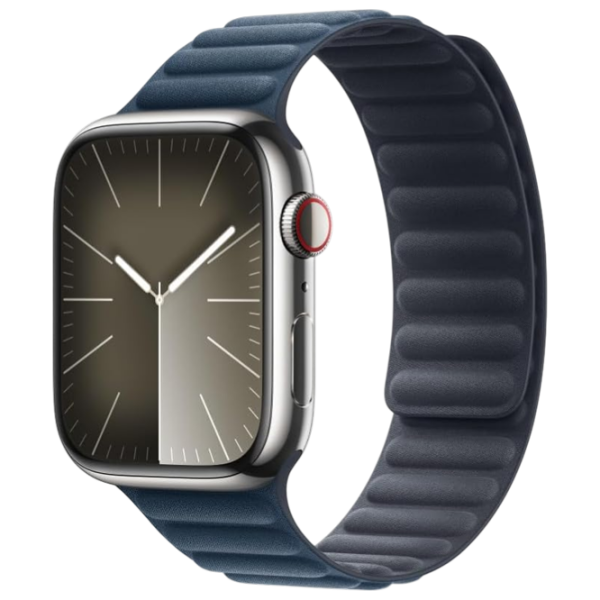 Curelușă Apple Watch Band Magnetic Link Blue Pacific Poliester, 45 mm photo 4