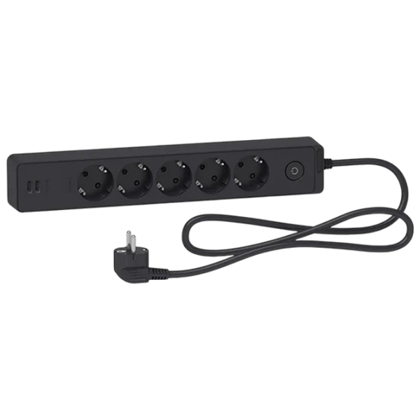 Prelungitor Schneider-Electric ST945U1B 1.5 m Anthracite  photo 1