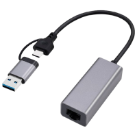 Adaptor de rețea Gembird A-USB3AC-LAN2G-01 Gray 