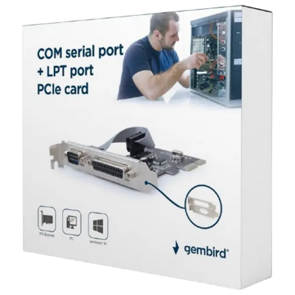 Adaptor Gembird PEX-COMLPT-01 Gray  photo 2