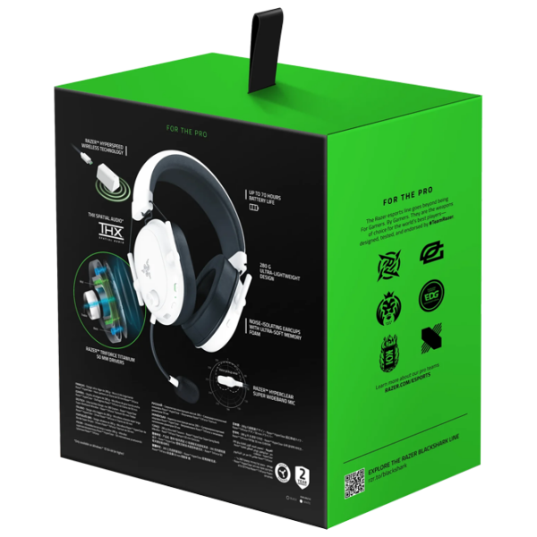 Căști Razer BlackShark V2 White Fără fir / Gaming / Over the ear photo 11