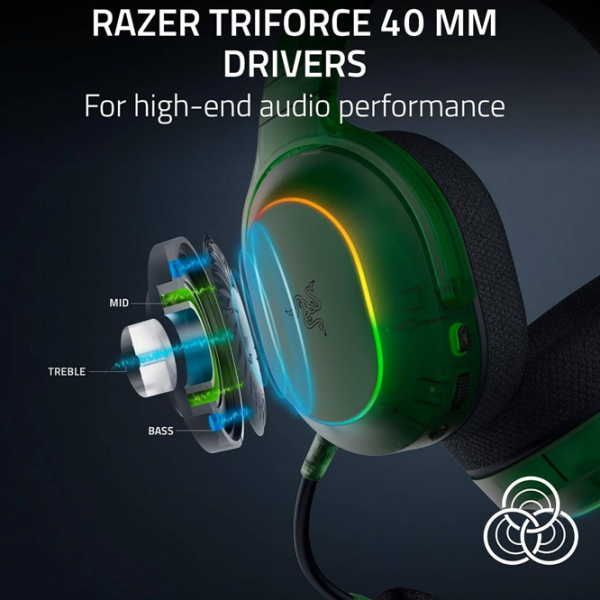 Наушники Razer Barracuda X Chroma Зеленый Беспроводные / Игровой / Полноразмерные photo 6