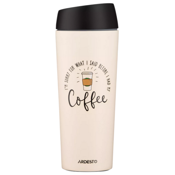 Cană termo Ardesto Coffee Time Travel Mug Beige 0.45l photo 1