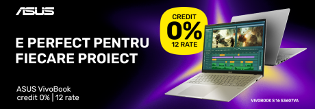 Alege laptopul tău Asus VivoBook cu credit 0%!