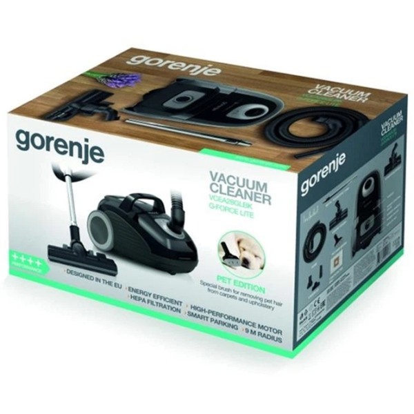 Aspirator Gorenje VCEA28GLBK Black  | Uscată | Sac | 3 l photo 6
