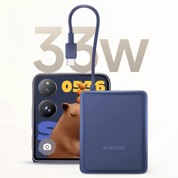 Power Bank 10000 мАч Xiaomi Integrated Cable (33 Вт) Голубой лед  photo 5