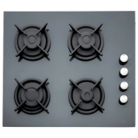 Plită încorporabilă pe gaz Tornado TRC-848 Gray Sticlă călită, Gratare: Fontă