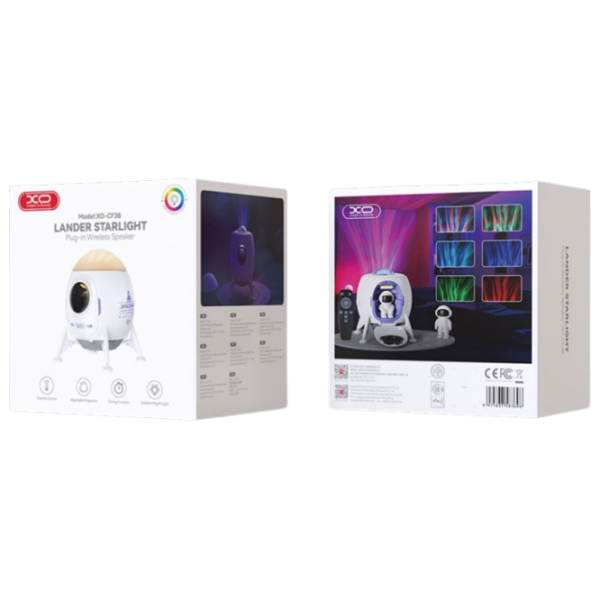 Ночник XO Astronaut Star and Galaxy Projector & Speaker Белый От сети photo 4