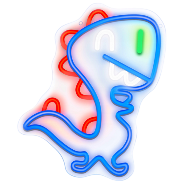 Светодиодная лампа Forever Light Neon PLEXI JURASSIC BABY DINO Синий От сети photo 1