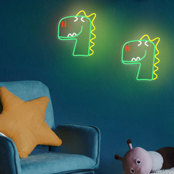 Светодиодная лампа Forever Light Neon PLEXI JURASSIC BABY DINO Зеленый От сети photo 5