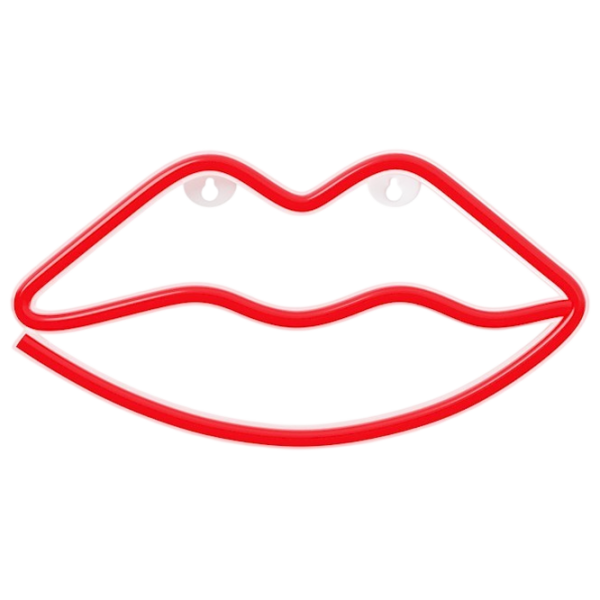 Lampă LED Forever Light FLNE08 LIPS Red Rețea photo 1