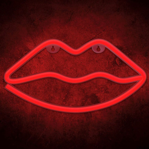 Lampă LED Forever Light FLNE08 LIPS Red Rețea photo 2