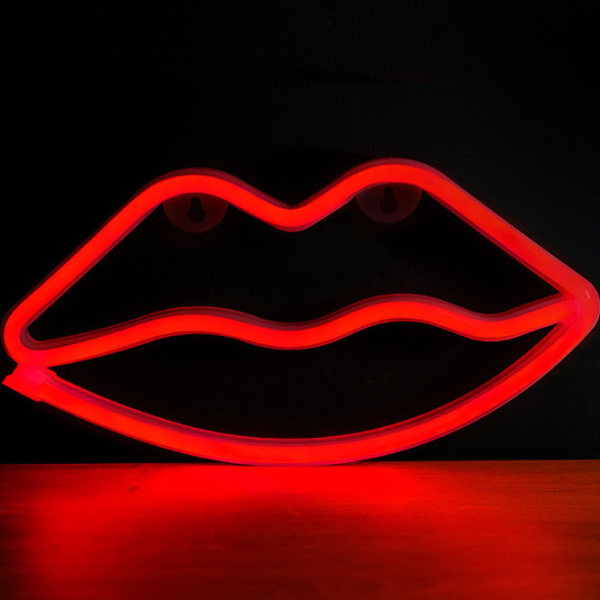 Lampă LED Forever Light FLNE08 LIPS Red Rețea photo 4