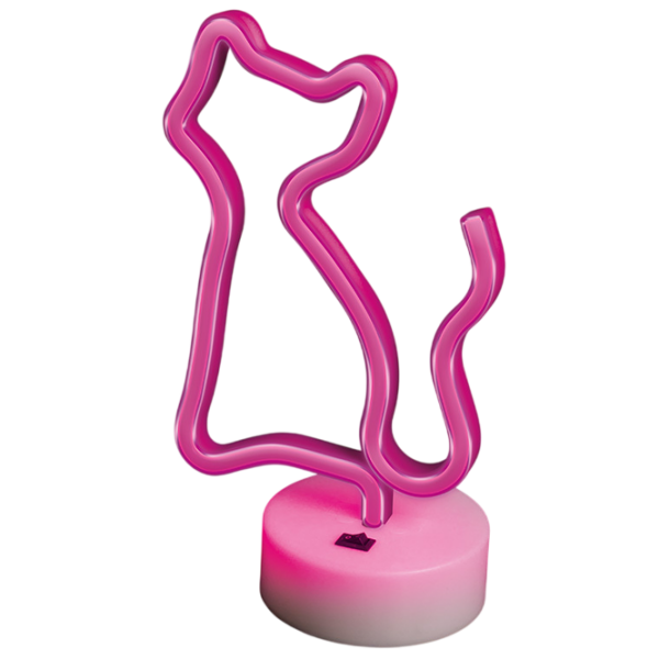 Lampă LED Forever Light FSNE02 CAT Pink Rețea photo 1
