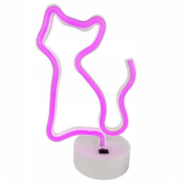Lampă LED Forever Light FSNE02 CAT Pink Rețea photo 2