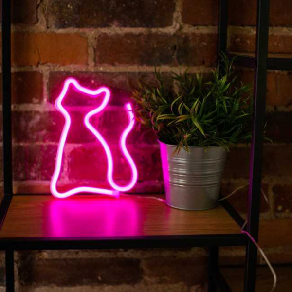 Lampă LED Forever Light FSNE02 CAT Pink Rețea photo 3