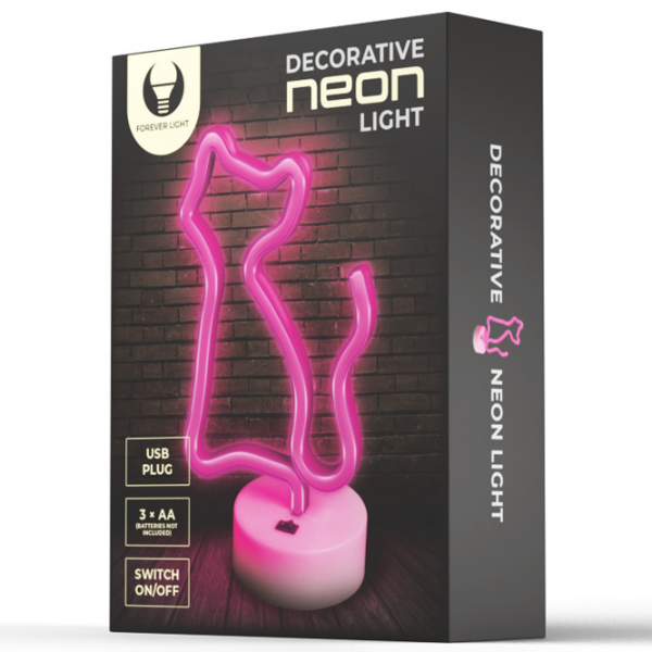 Lampă LED Forever Light FSNE02 CAT Pink Rețea photo 4