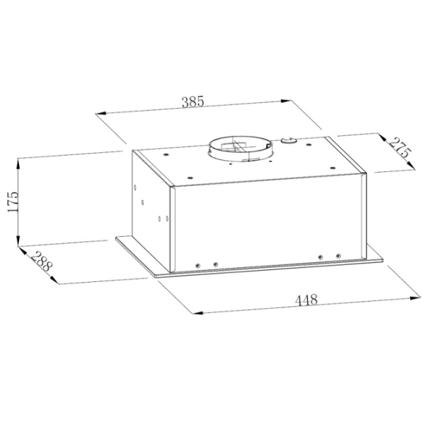 Hotă Backer EGER 45 750 BL Black 45 cm, Recirculare, 750 m³/h photo 2