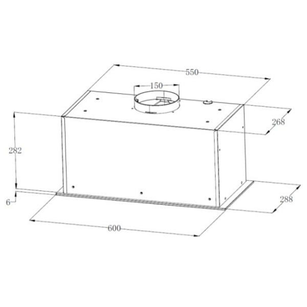 Hotă Backer HIPER60 1200 BL Black 60 cm, Recirculare, 1200 m³/h photo 1