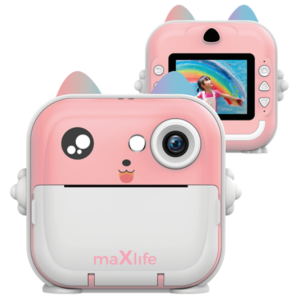 Cameră foto Maxlife Instant Cat MXPC-100 Pink Pentru fetițe, 3+ photo 1