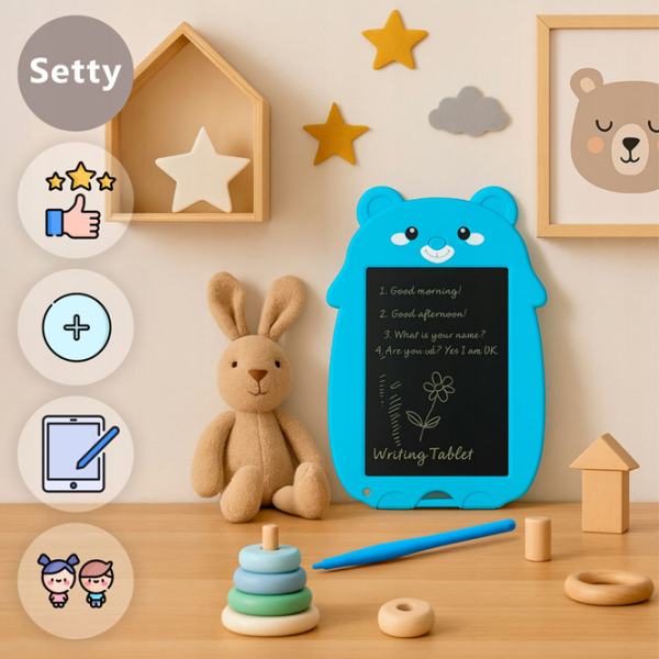 Графический планшет Setty Writting Board Bear D336 Синий Для девочек, 3+ photo 3
