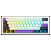 Tastatură Hator Hellyberry HK60 White Gaming, Cu fir