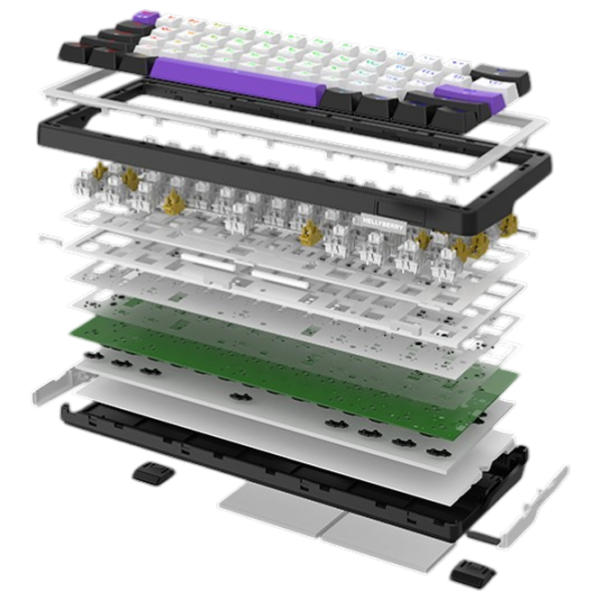 Tastatură Hator Hellyberry HK60 White Gaming, Cu fir photo 6